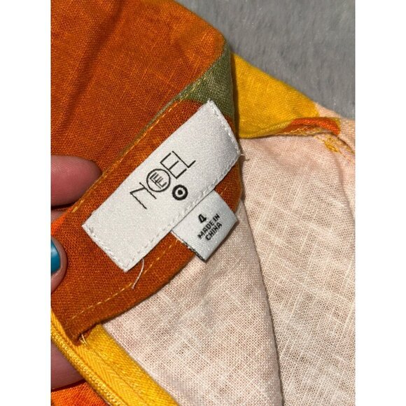 Fe Noel Target Collab Women's 4 100% Linen Multi-Colored Mini Skirt - Picture 7 of 12